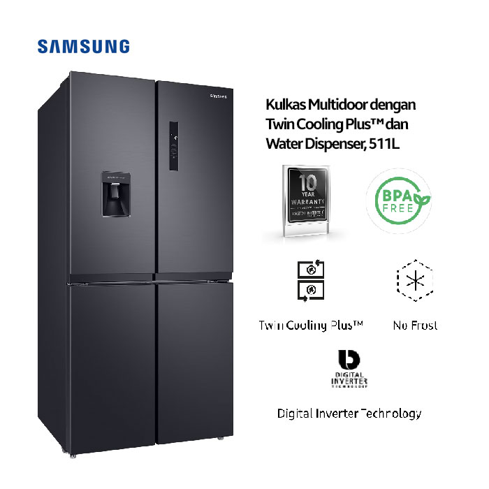 Samsung Kulkas Side by Side Twin Cooling Plus 511 L - RF48A4010B4